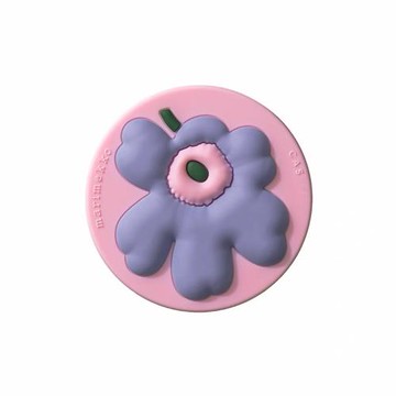 Marimekko藝術粉紫花朵磁吸支架3D立體氣囊支架適用Magsafe通用
