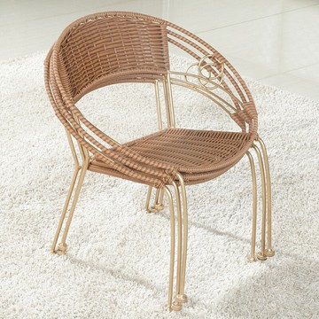 休閑家用小藤椅子靠背椅成人老人室內陽臺戶外桌椅兒童凳子