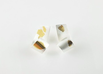 純銀耳環,書畫系列 Calligraphy Collection CGE003 設計師手工限量