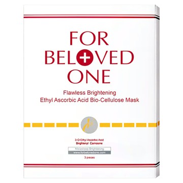 FOR BELOVED ONE 寵愛之名 台灣公司貨 白 無瑕 乙基維他命C生物纖維面膜  3片  1盒