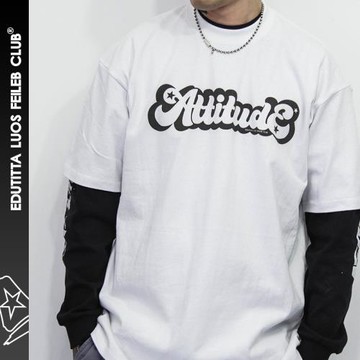 來福葉店態度星2021短袖印花T恤美式街頭寬松小領非潮牌逆潮流