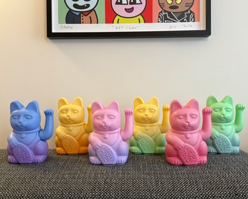 【La boite 樂盒】Double Lucky!雙色漸變幸運繽紛自動招手招財貓-廠商直送