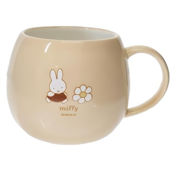 miffy 米飛 陶瓷馬克杯 100066 12 x 8.5 x 8.5cm 280ml  小花 淺米色  1個