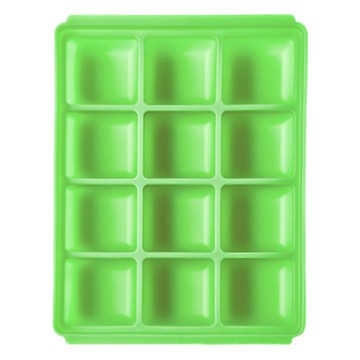 tgm 馬卡龍 白金矽膠副食品冷凍儲存分裝盒 可按使用量調節 保鮮保存 適用於微波爐 洗碗機 冰箱  綠色  1個
