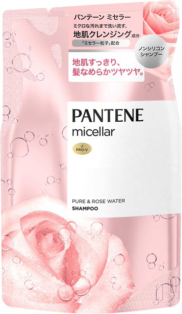P&G 潘婷 Micellar 無矽靈洗髮精 純淨玫瑰水 補充包 350mL