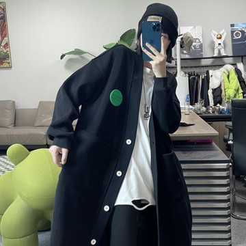 【Plump】150kg內可穿 大尺碼女裝 秋冬穿搭 加絨加厚 長款 休閒開衫外套 寬鬆 拉鍊連衣裙 女生大衣