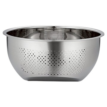 瑞典廚房 304不鏽鋼洗米籃/洗菜盆/瀝水籃  M  1個  銀色