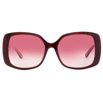 【Anna Sui 安娜蘇】鏤空愛心設計太陽眼鏡(酒紅)AS848264