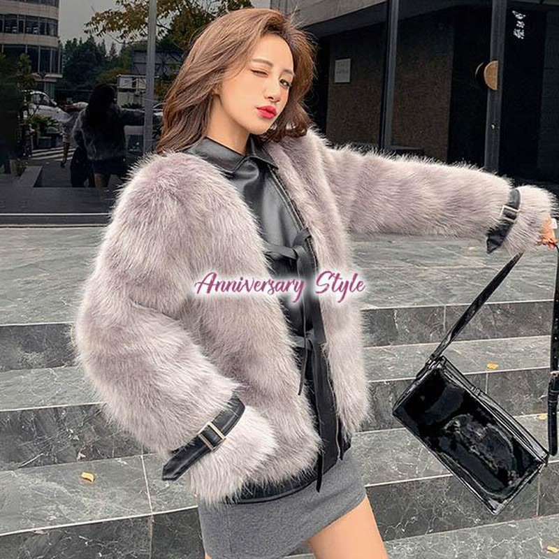 リアルファー】本物毛皮ジャケット❗️美品❗️キツネ毛皮 +