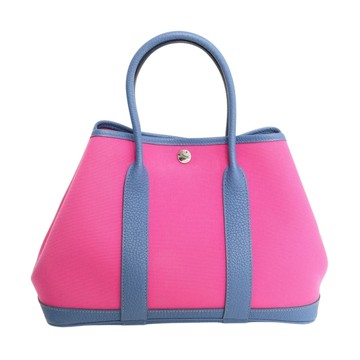 HERMES 愛馬仕 Garden Party 30 花園包 手提包 木蘭紫色 布萊頓藍色 Toile帆布 【二手名牌BRAND OFF】