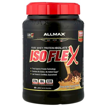 ALLMAX, Isoflex, Pure Whey Protein Isolate, Chocolate Peanut Butter，2 磅（907 克）