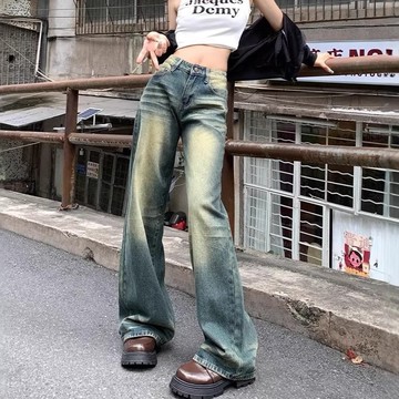 超寬鬆街頭風牛仔長褲