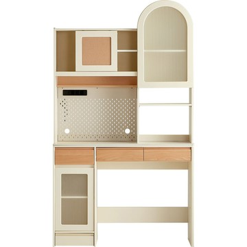 hoi!林氏木業北歐理想家拱形拉門三抽1.2M帶插座高餐櫃 UD3T