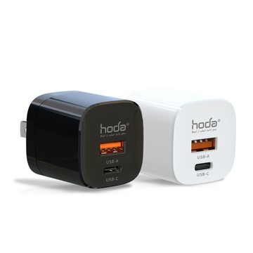 強強滾優選~ hoda 33W GaN氮化鎵智慧雙孔電源供應器 / 極速充電器