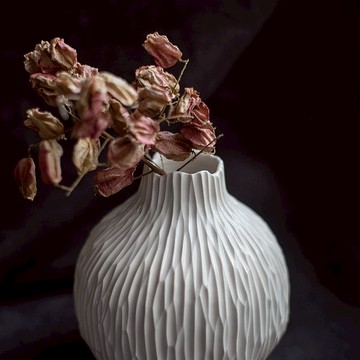 霧的原貌 割紋瓶 中 - 手作花器