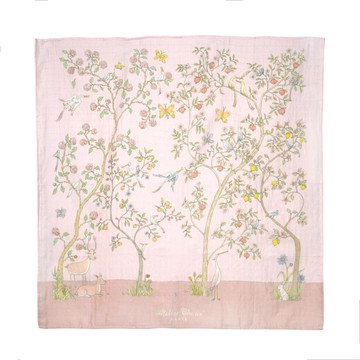 Atelier Choux Paris 粉色花園印花包巾