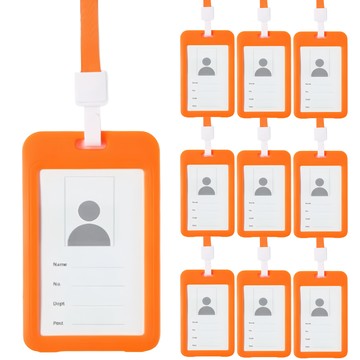 BEKNN 倍昆 員工證出入證卡套掛繩  橙色  10套