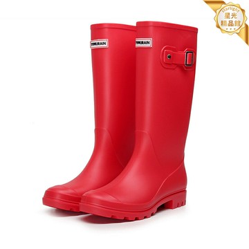 【防滑耐磨】高筒雨靴 女式雨靴 惠靈頓雨鞋 長筒雨鞋 套鞋 防水雨靴 模壓注塑一體成型 加厚防滑大底 時尚出行 雨天通勤必備