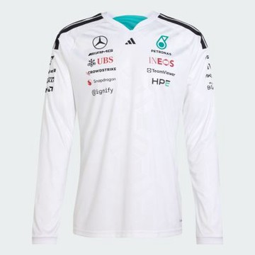 Adidas 愛迪達 Mer Dr Jsy Lm KF0147 男 長袖上衣 休閒長袖 白 吸濕排汗 長袖賽車服