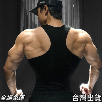 台出免運  冰絲大碼男士背心工字夏季內穿無袖健身房跨欄運動緊身打底薄款AA