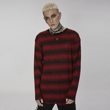 龐克精神醫生條紋毛衣 - 紅 / 白 / 藍