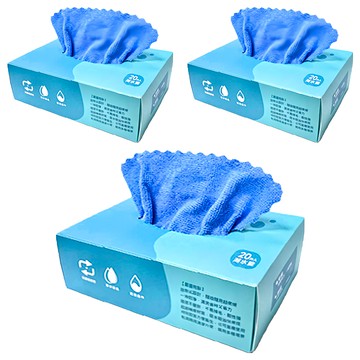 超細纖維抽取式抹布 22x22cm 擦拭玻璃  20條  3盒