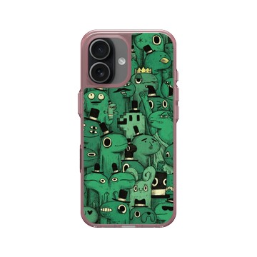 iPhone 17 Clear (相機按鈕) 晶醺玫 - 怪奇事物所 Incrediville - 所長密集恐懼症