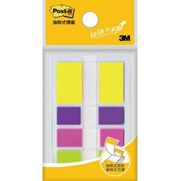 3M 683-4Y 四色抽取式 指示標籤 (黃)【APP滿額下單4%點數(單一帳號最高1000點)】7/31止