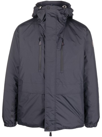 Moncler Grenoble - zip-up hooded jacket - men - Feather/Goose Down/Polyamide/Polyester - 1 - Blue