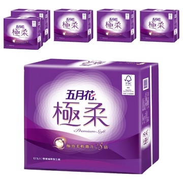 五月花 極柔 頂級抽取衛生紙 2層 110張  12包  6袋