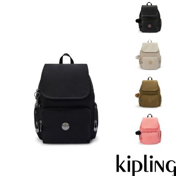 Kipling『猴子包』掀蓋拉鍊後背包-CITY ZIP S(多款任選)FW24L2