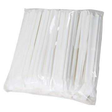 OMAX 環保斜口單支包裝紙吸管 食品級原紙 無淋膜 台灣製造 通過SGS 口徑8mm 長度21cm 200支/包  1包