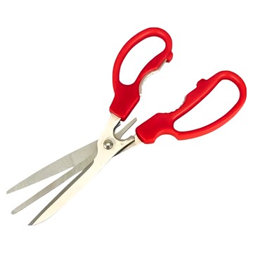 KAI 貝印 House 三刀刃 螃蟹剪刀/廚房剪刀 不鏽鋼刀刃 ABS樹脂把手  215 x 82 x 11mm  紅色  1個