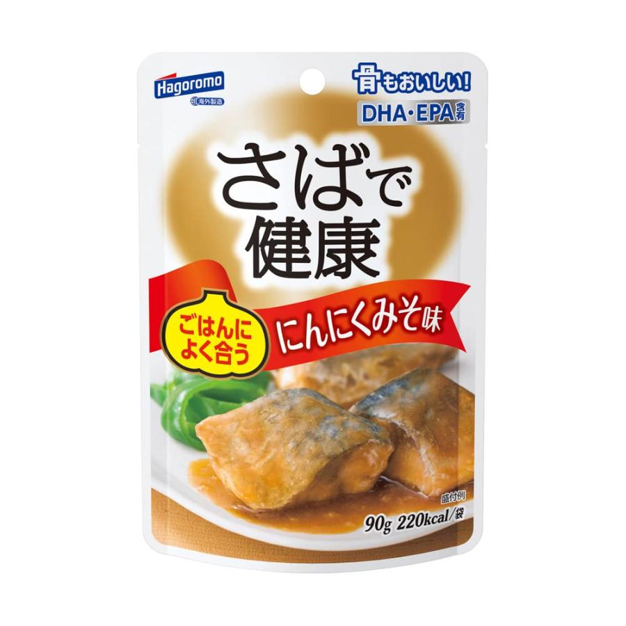 はごろも さばで健康 にんにくみそ味(パウチ) 90g(1421)×12個入