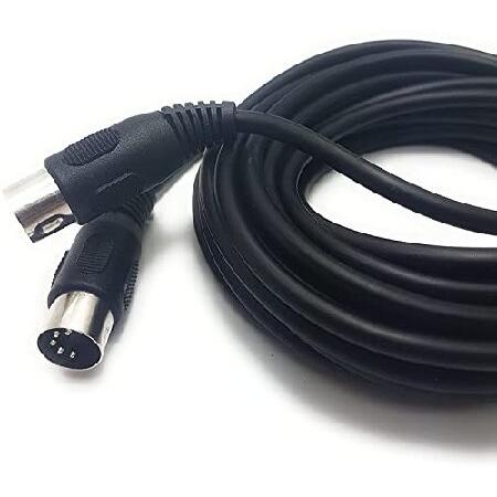 MIDI Cable with Pin DIN Plugs Feet Black