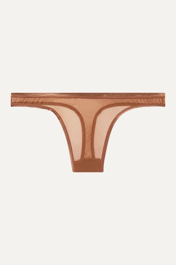 Cosabella - Soiré Confidence Mesh Thong - Brown - S/M