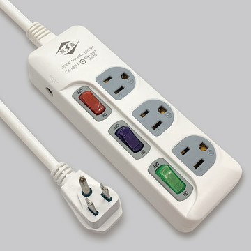 威電 3開3座電腦延長線(4尺/6尺/9尺/15尺) CK-3331