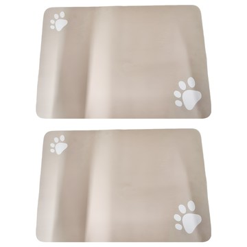 硅藻泥地墊 咖啡白腳印墊(小)2入1組  60 x 40cm