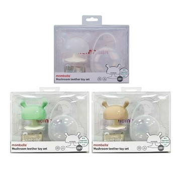 Mombella 啾比小蘑菇固齒器套組｜3色可選【悅兒園婦幼生活館】