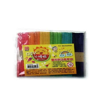【史代新文具】雷鳥 80103 彩色冰棒棍 9.3x1x0.2cm (約50入/包)