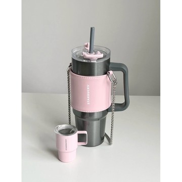 ❮中國限定❯星巴克STARBUCKS朋克芭蕾🩰系列不鏽鋼雙口飲配杯套冷飲杯水杯冰壩杯