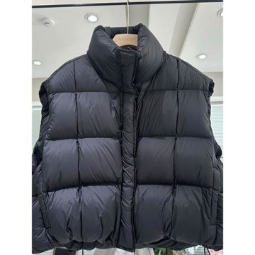 2025年冬季新款立領加厚羽絨馬甲女短款休閑保暖白鴨絨坎肩外套潮