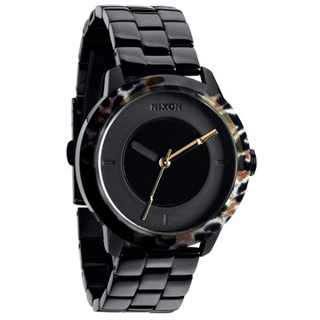 NIXON The DIVVY 幾何個性時尚都會腕錶-豹紋黑