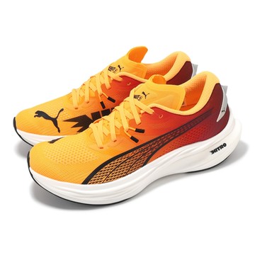 Puma 慢跑鞋 Deviate Nitro 3 男鞋 橘 黃 氮氣中底 碳板 輕量 運動鞋 31047401