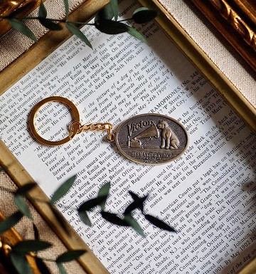 留聲機 & Nipper鑰匙圈吊飾收藏-Nipper狗狗立體款