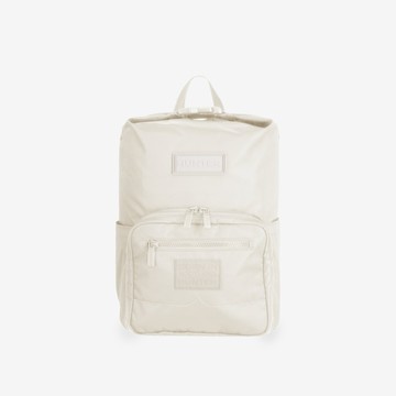 上開扣Pioneer中型尼龍後背包-暖白