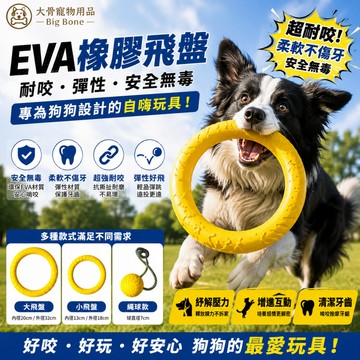 【台灣現貨/隔日達】EVA橡膠飛盤 耐咬狗玩具 狗狗自嗨玩具 防拆家玩具 潔齒玩具 柔軟不傷牙 抗撕扯 寵物飛盤 發射飛
