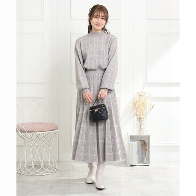 ローズティアラ 大きいサイズ千鳥柄ワンピース 42 Rose Tiara (Women