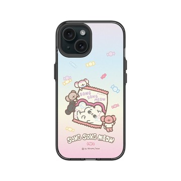 iPhone 15 Clear 酷墨灰 - 爽爽貓 Song Song Meow by SECOND - 糖果派對