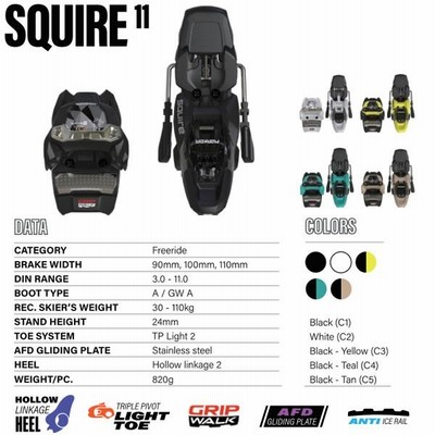 マーカー ビンディング SQUIRE 11 ブラック MARKER スクワイヤ11